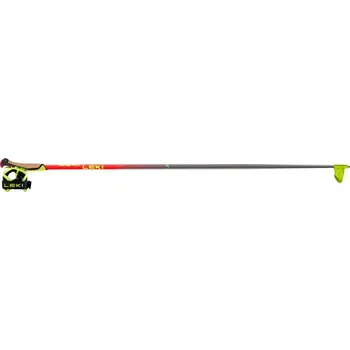Trekingová hůl Hole Leki Mezza Ultralite naturalcarbon bright red neonyellow Velikost: 140