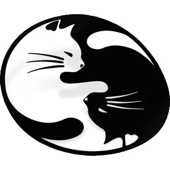 Samolepicí dekorace na vozidlo Samolepka Jin a Jang Kočky - 10x10