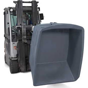 Přepravník Výklopná nádoba pro těžký náklad z polyethylenu (PE), s kolečky, objem 750 litrů, zelená