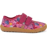 Froddo barefoot plátěné tenisky fuxia srdce 27