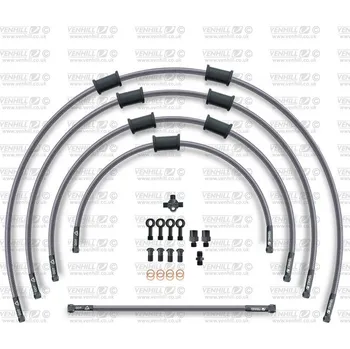STANDARD Hadice přední brzdy sada Venhill POWERHOSEPLUS SUZ-6014FB (5hadic v sadě) průhledné hadice, černé koncovky