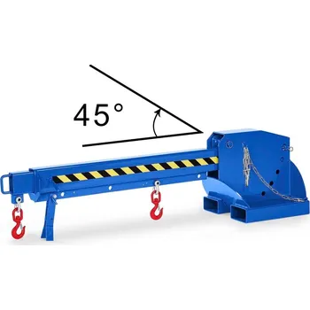 Paletový vozík Jeřábové rameno, výsuvné a výškově nastavitelné, 1250 - 8000 kg, modré