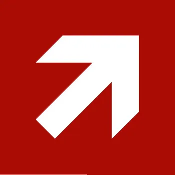 Značka požární ochrany Šipka šikmo, ISO 3864, z plastu, 150 x 150 mm, BJ = 10 ks