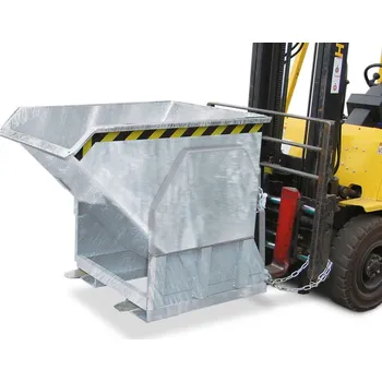 Přepravník Výklopná nádrž na těžký náklad, z oceli, objem 500 litrů, pozinkovaná