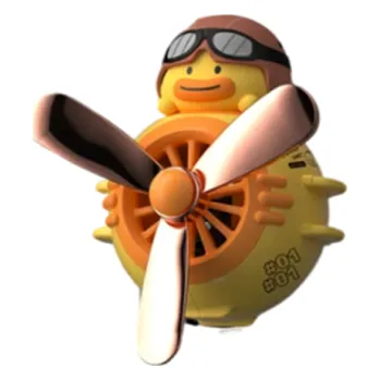 1 ks magnetický klip na ventilaci auta Aromaterapie Kachna s helmou a brýlemi s vrtulí Roztomilá kreslená postavička Dekorace interiéru