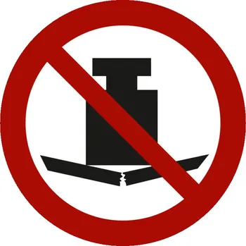 Zákazová značka Žádná těžká břemena, ISO 7010, z plastu, 200 mm, BJ = 10 ks