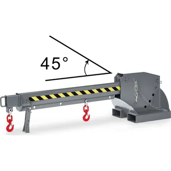 Paletový vozík Jeřábové rameno, výsuvné a výškově nastavitelné, nosnost 1250-8000 kg, šedé