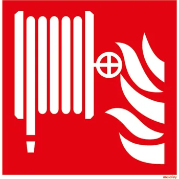 Značení požární ochrany Požární hadice, ISO 7010, fólie 150 x 150 mm, BJ = 10 ks