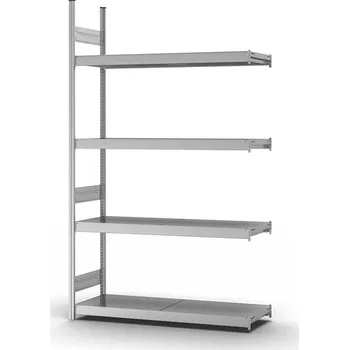 Dílenský regál Regál s ocelovými policemi hofe, nástavné pole, 4 úrovně, police 1500 mm, 1520 x 435 x 2500 mm