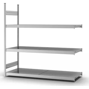 Dílenský regál Regál s ocelovými policemi hofe, nástavné pole, 3 úrovně, police 2000 mm, 2020 x 635 x 2000 mm