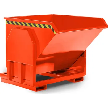 Přepravník Výklopná nádrž na těžký náklad, z oceli, objem 800 litrů, oranžová
