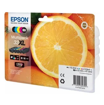 Epson 33XL Multipack - 5-balení - 47 ml - XL - černá, žlutá, azurová, purpurová, foto černá - originální - blistr s RF / akustickým alarmem - inkoustová cartridge - pro Expression Premium XP-530, XP-6
