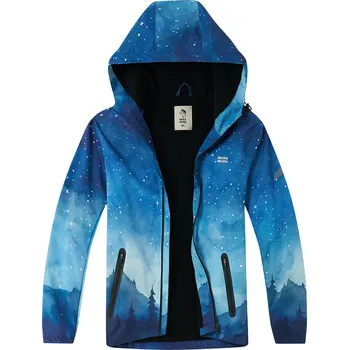 Dětská móda Chlapecká podzimní bunda, zateplená - Wolf & Wolfie B2562, modrá Barva: Modrá, Velikost: 158