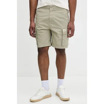 Pánské kraťasy Kraťasy Calvin Klein Jeans pánské, zelená barva, J30J327376 91E, vel. 34