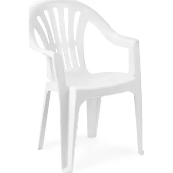 Plastová židle nízká KONA, bílá
