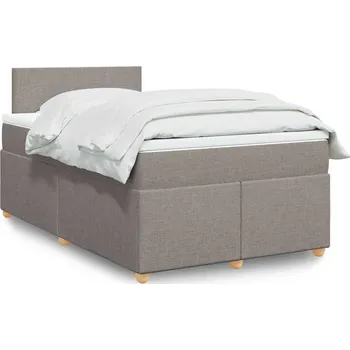 Postel vidaXL Box spring postel s matrací 120x190 cm textil [3286616] Barva: taupe