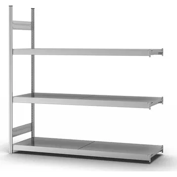 Dílenský regál Regál s ocelovými policemi hofe, nástavné pole, 3 úrovně, police 2000 mm, 2020 x 535 x 2000 mm