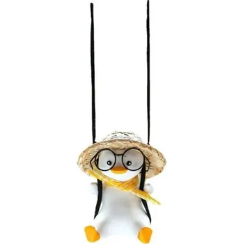 Přívěsek do auta Roztomilá houpačka kachna s brýlemi Dekorace interiéru Přívěsek zpětného zrcátka Stylový autodoplněk