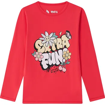 Dívčí tričko Dívčí tričko - Wolf & Wolfie S2542, sytě růžová Barva: Růžová, Velikost: 122