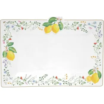 Servírovací tác 36x24 cm Fleurs et Citrons – Luxurytable.cz Easy Life