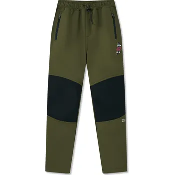 Chlapecké kalhoty Chlapecké softshellové kalhoty, zateplené - Wolf & Wolfie B2596, khaki / černé zipy Barva: Khaki, Velikost: 128