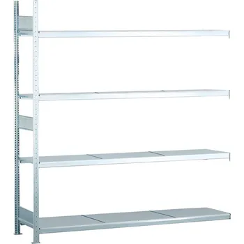 Dílenský regál Regál s ocelovými policemi SCHULTE, nástavné pole, 4 úrovně, police 2500 mm, 2506 x 636 x 2500 mm