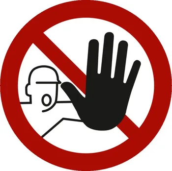 Zákazová značka Zákaz vstupu nepovolaným osobám, z hliníku, 100 mm, BJ = 10 ks