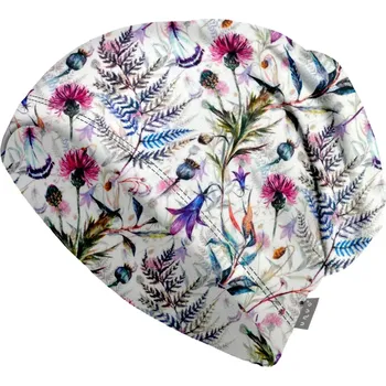 Čepice Unuo Dětská čepice fleecová Homeless Louka s konvalinkami S (45-48 cm)