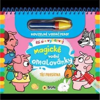 omalovánky Tři prasátka - Čti a vybarvuj Magické vodní omalovánky