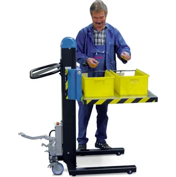 Paletový vozík Zvedák nádob H1-P s nožní pumpu, zvedací čas 7 sekund