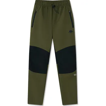 Chlapecké kalhoty Chlapecké softshellové kalhoty, zateplené - Wolf & Wolfie B2595B, khaki / černé zipy Barva: Khaki, Velikost: 122