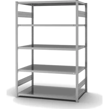 Dílenský regál Policový regál hofe, základní pole, 5 úrovní, zatížení pole 240 kg, 1360 x 835 x 2000 mm