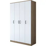Šatní skříň BA 116 120 cm ořech/bílá