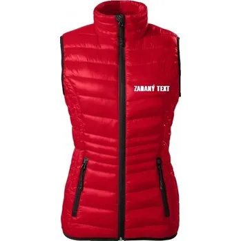 Dámská vesta DÁMSKÁ VESTA EVEREST ČERVENÁ (VÁŠ TEXT)