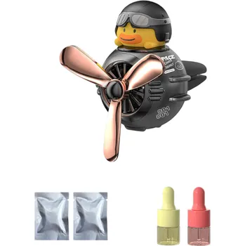 1 ks magnetický klip na ventilaci auta Aromaterapie Kachna s černými brýlemi s vrtulí Roztomilá kreslená postavička Dekorace interiéru