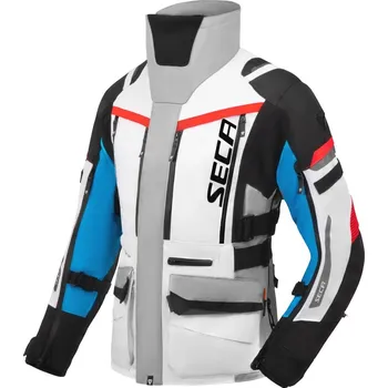 Moto bunda Dámská moto bunda SECA Arrakis III Lady šedo/modro/červená L