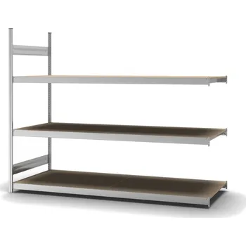 Dílenský regál Regál s policemi z dřevotřísky hofe, nástavné pole, 3 úrovně, police 2500 mm, 2520 x 835 x 2000 mm