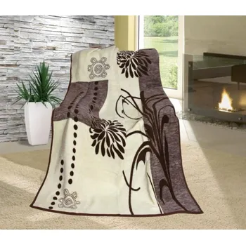 deka Bellatex Přikrývka Karmela PLUS jednolůžko 150x200 cm Květ Béžová