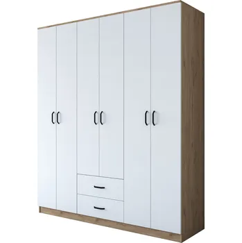 Šatní skříň Šatní skříň BA 113 180 cm ořech/bílá