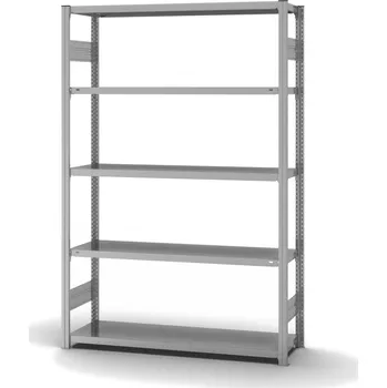 Dílenský regál Policový regál hofe, základní pole, 5 úrovní, zatížení pole 215 kg, 1360 x 435 x 2000 mm