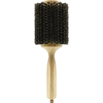 Kadeřnické nůžky Profesionální kulatý kadeřnický kartáč na vlasy s kančími štětinami Dřevěná rukojeť 22,5×8×11,1 cm Stylingový kartáč pro hladké vlnité i kudrnaté účesy