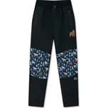 Chlapecké softshellové kalhoty, zateplené - Wolf & Wolfie B2595, černá / lesní zvířátka Barva: Černá, Velikost: 98