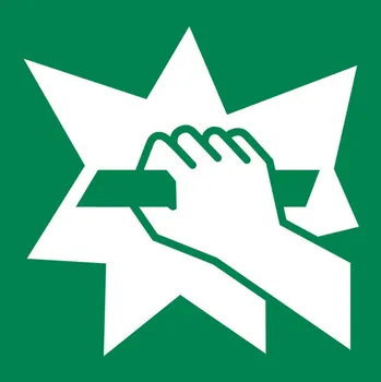 Bezpečnostní tabulka Zařízení pro nouzový východ, ISO 7010, z plastu, 150 x 150 mm, BJ = 10 ks