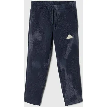 Dětské tepláky adidas tmavomodrá barva, vzorované IT9039 59X, vel. 152