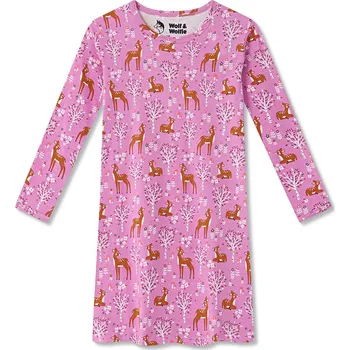 Dívčí pyžamo Dívčí noční košile - Wolf & Wolfie S2583, fialková Barva: Fialová, Velikost: 122