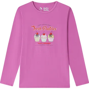 Dívčí tričko Dívčí tričko - Wolf & Wolfie S2543A, fialková Barva: Fialková, Velikost: 158