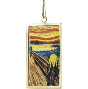 Přívěsek Aljančič Edvard Munch Výkřik Miniartion žluté zlato