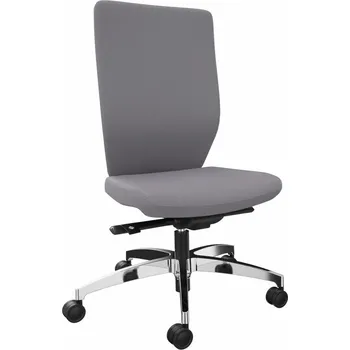 Kancelářská židle DENIOS Stilo ES operator, křížová noha, technika Syncro-Quickshift, šedá