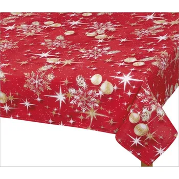 ubrus Bellatex Ubrus VÁNOCE Vánoce koule Červená,Zlatá, rozměr 70x70 cm