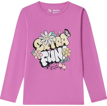 Dívčí tričko Dívčí tričko - Wolf & Wolfie S2542, fialková Barva: Fialková, Velikost: 116